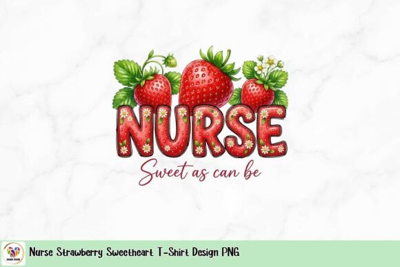 A Sweet Statement: The Nurse Strawberry PNG Design