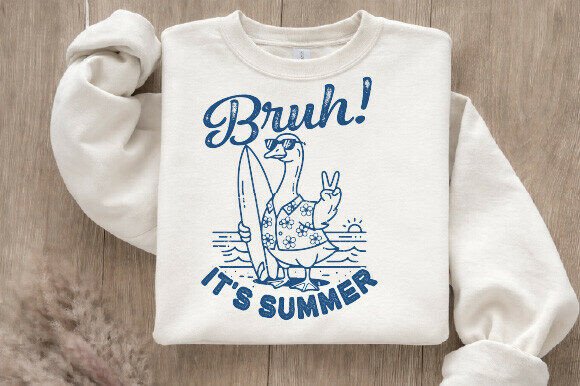 Bruh It’s Summer: The Ultimate Beach T-shirt Design