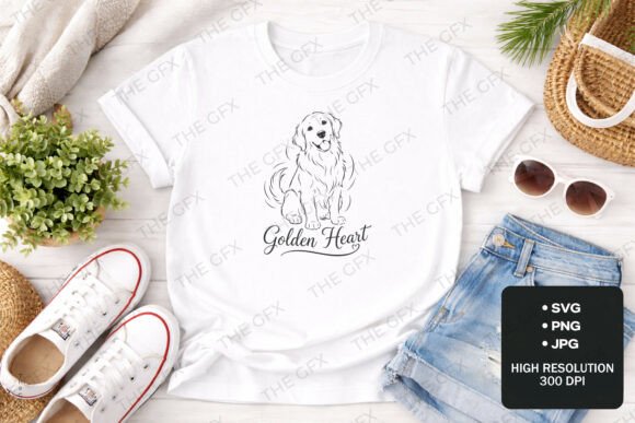 Celebrating the Golden Heart: A Design for Dog Lovers