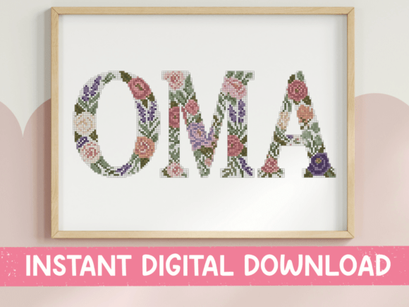 Oma Floral Letter Garden: A Whimsical Design for Heartfelt Gifts