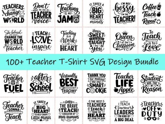 Teacher SVG Bundle: 100+ Designs for Crafting & POD