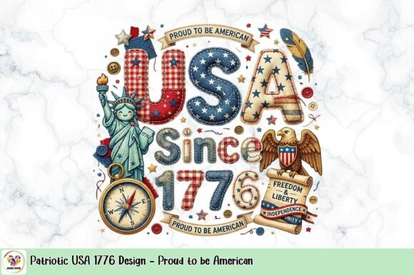 USA Since 1776: A Bold, Eclectic Design for Patriotic Projects